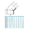 Угол клеевой 45° d75 мм AquaViva
