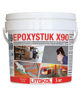 Эпоксидная кислотостойкая затирка EPOXYSTUK X90 5 кг белая Эпоксидная кислотостойкая затирка EPOXYSTUK X90 5 кг белая